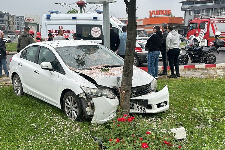 Düzce’de trafik kazası: 2 yaralı