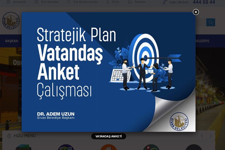 Sivas Belediyesi’nden stratejik anket