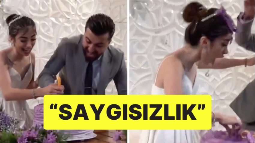 Düğün Sırasında Gelinin Başını Pastaya Gömen Damat Toplumsal Medyada Reaksiyon Çekti