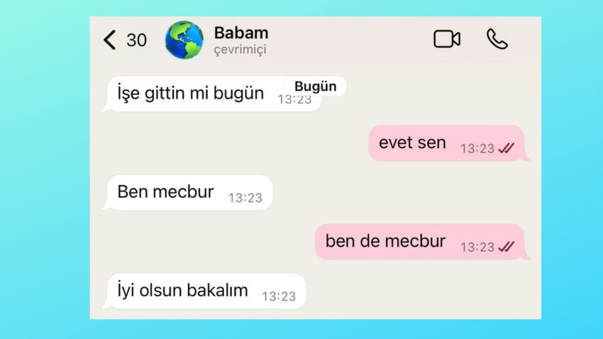 Babalarıyla Bağlantılarını Kısa ve Net Tutan Evlatlar Viral Oldu