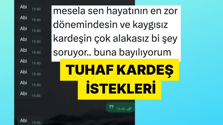 Olur Olmaz Yerlerde Darlayan Kardeşlerini Paylaşarak Güldüren Şahıslar