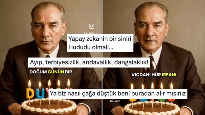 Yapay Zeka Görüntülere Saranlar Bu Defa de Atatürk’e Doğum Günü Kutlatınca Ortalık Karıştı