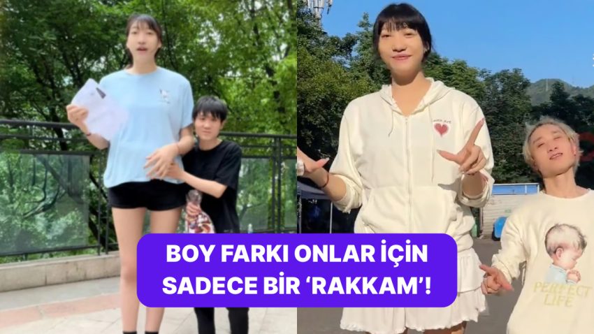 Devlerin Aşkı Büyük Olur: 2 Metre Uzunluğuna Karşın Kısa Uzunluklu Sevgilisinden Vazgeçmeyen Bayan