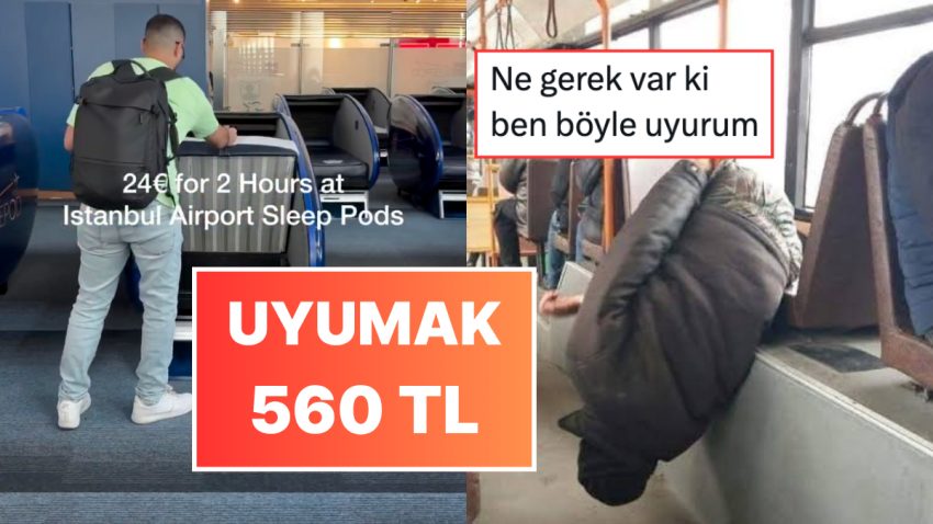 İstanbul Havalimanı’nda Saatlik 560 TL Ödeyerek Uyku Kapsülüne Giren Turistin Paylaşımı Gündem Oldu