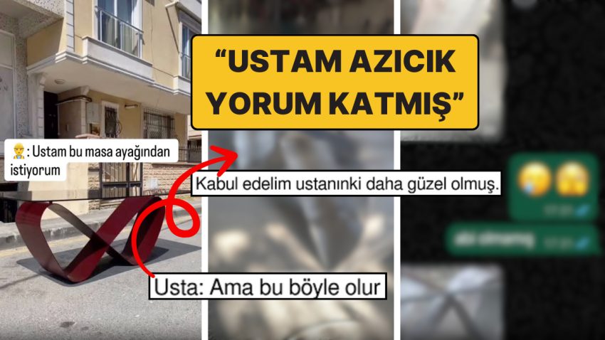 Tasarım Masayı Ustaya Emanet Etti Ortaya Değişik Bir Şey Çıktı: “Ustam Azıcık Yorumunu Katmış!”