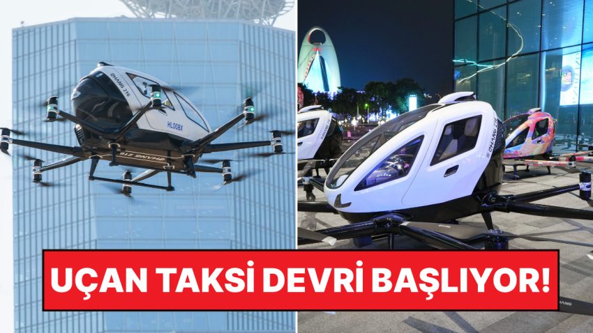 Artık Kuryeler Düşünsün: Çin’de Uçan Taksi Dönemi Başladı, Drone’la Yemek Teslimatı Yapılıyor!