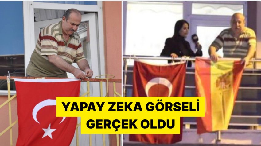 Balkona Astığı Bayrakla Fenomen Olan Vatandaşa İspanyollar Reaksiyonsuz Kalamadı