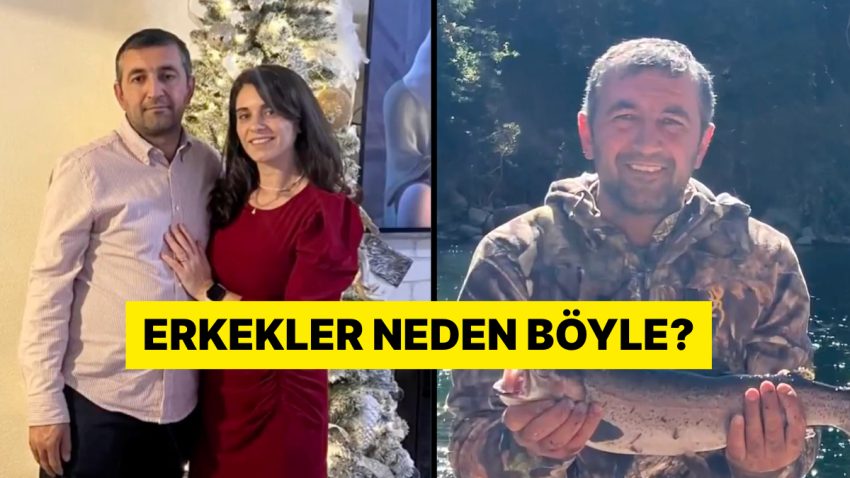 Bir Bayanın Eşinin Kendisiyle ve Balıklarla Verdiği Pozları Kıyaslaması Viral Oldu