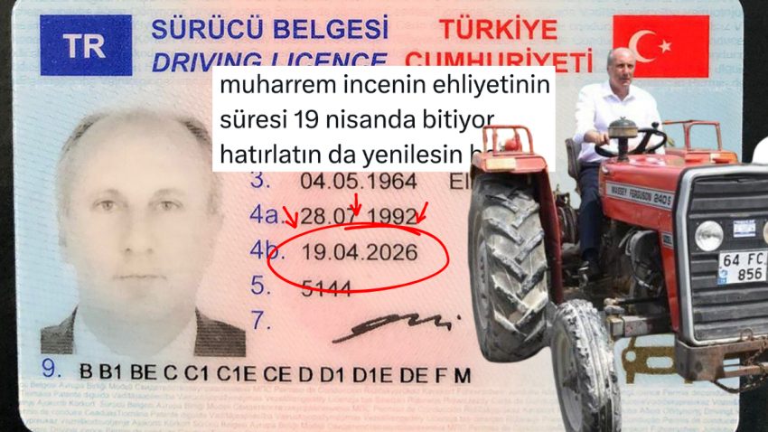 Muharrem İnce Ehliyetinin Müddetinin Dolduğunu X’ten Öğrendi