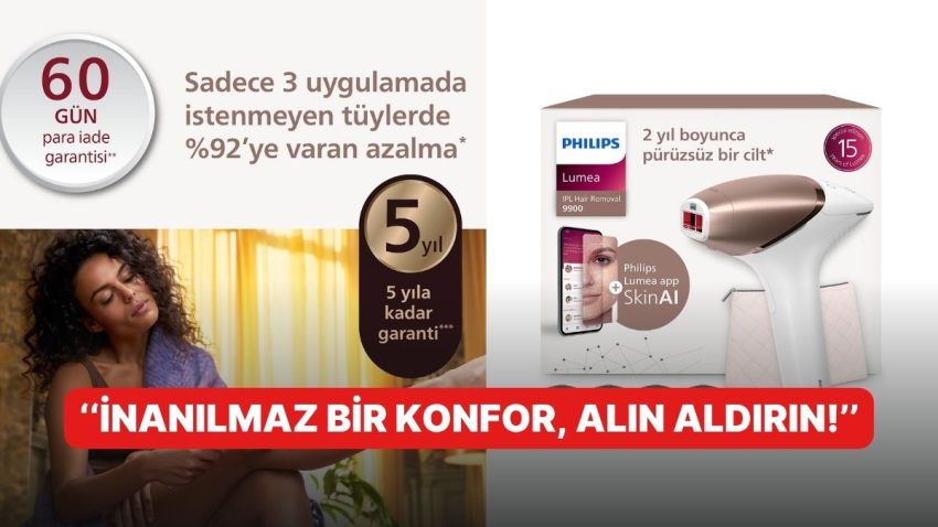 Yapay Zeka Takviyeli SkinAI Teknolojili Philips Lumea 9000 Serisi IPL İndirimde!